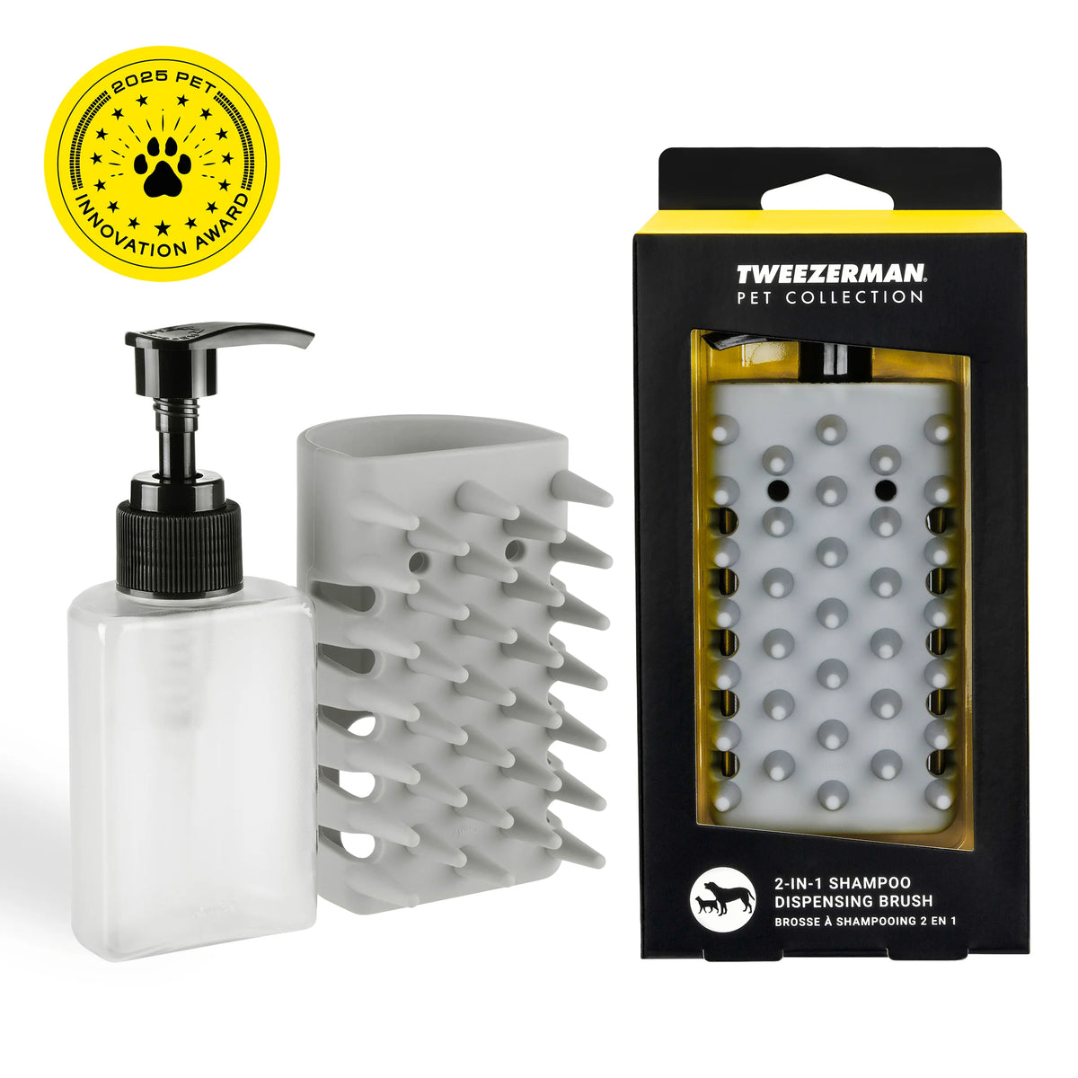 Pet 2-In-1 Shampoo-Dispensing Bath Brush