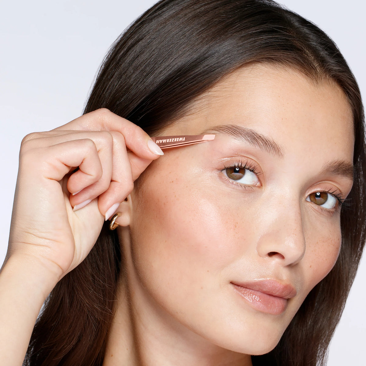 Rose Gold Mini Slant Tweezer